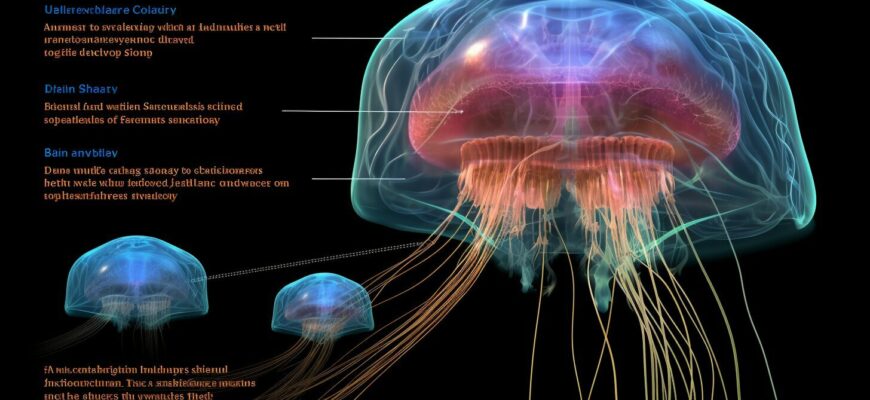 Jellyfish anatomy illustration