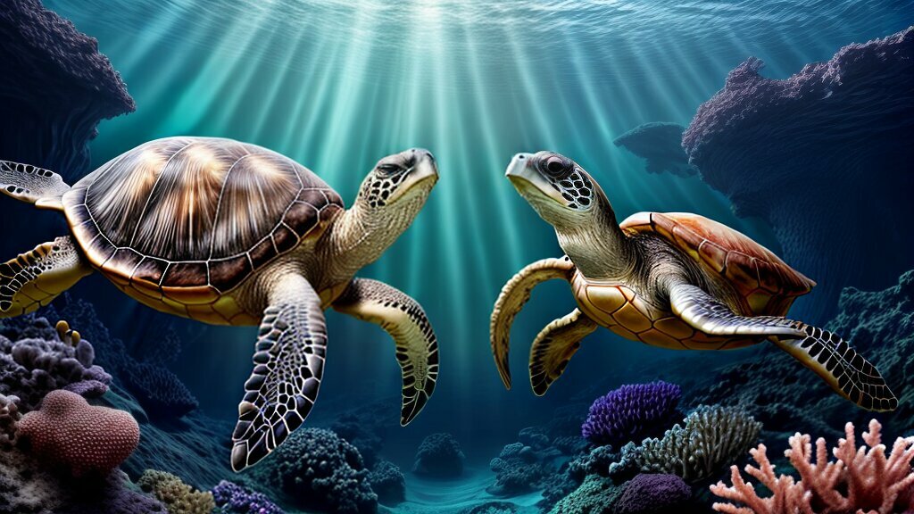 Sea Turtle in Ocean