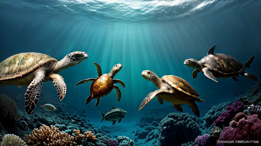 different sea turtle species