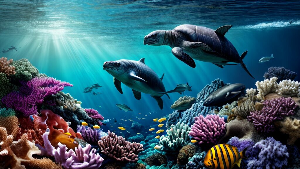 Marine Life in Pacific Ocean