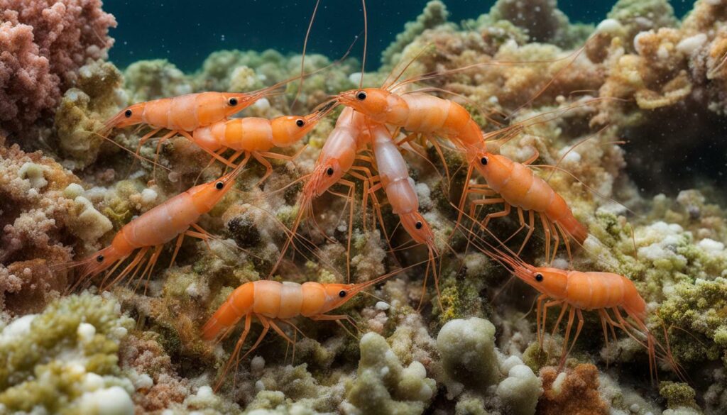 feeding behavior of shrimps