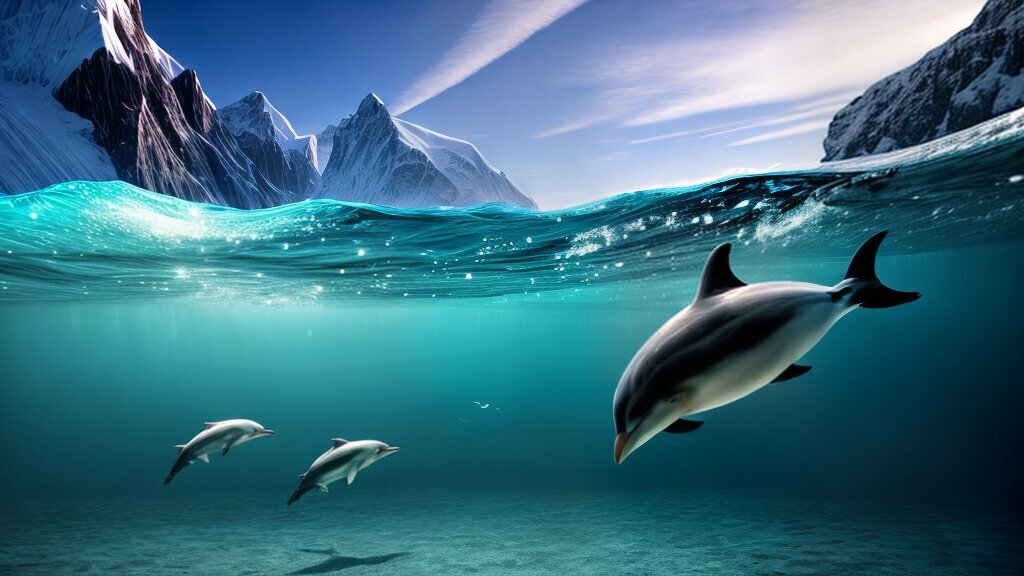 penguin swimming in water